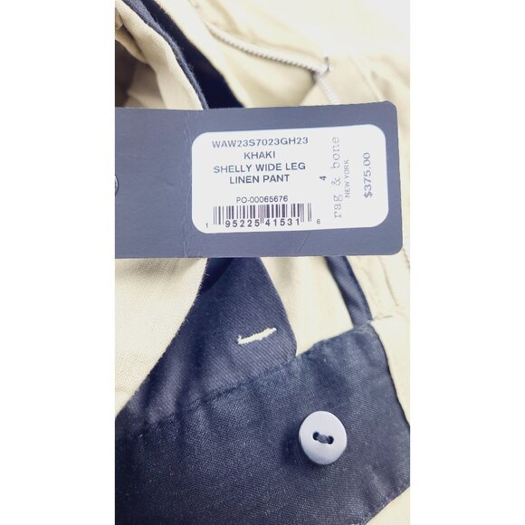 Rag & Bone Shelly Wide Leg Linen Pant - Size 4 - Picture 6 of 8